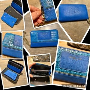 Beautiful blue continental wallet/wristlet